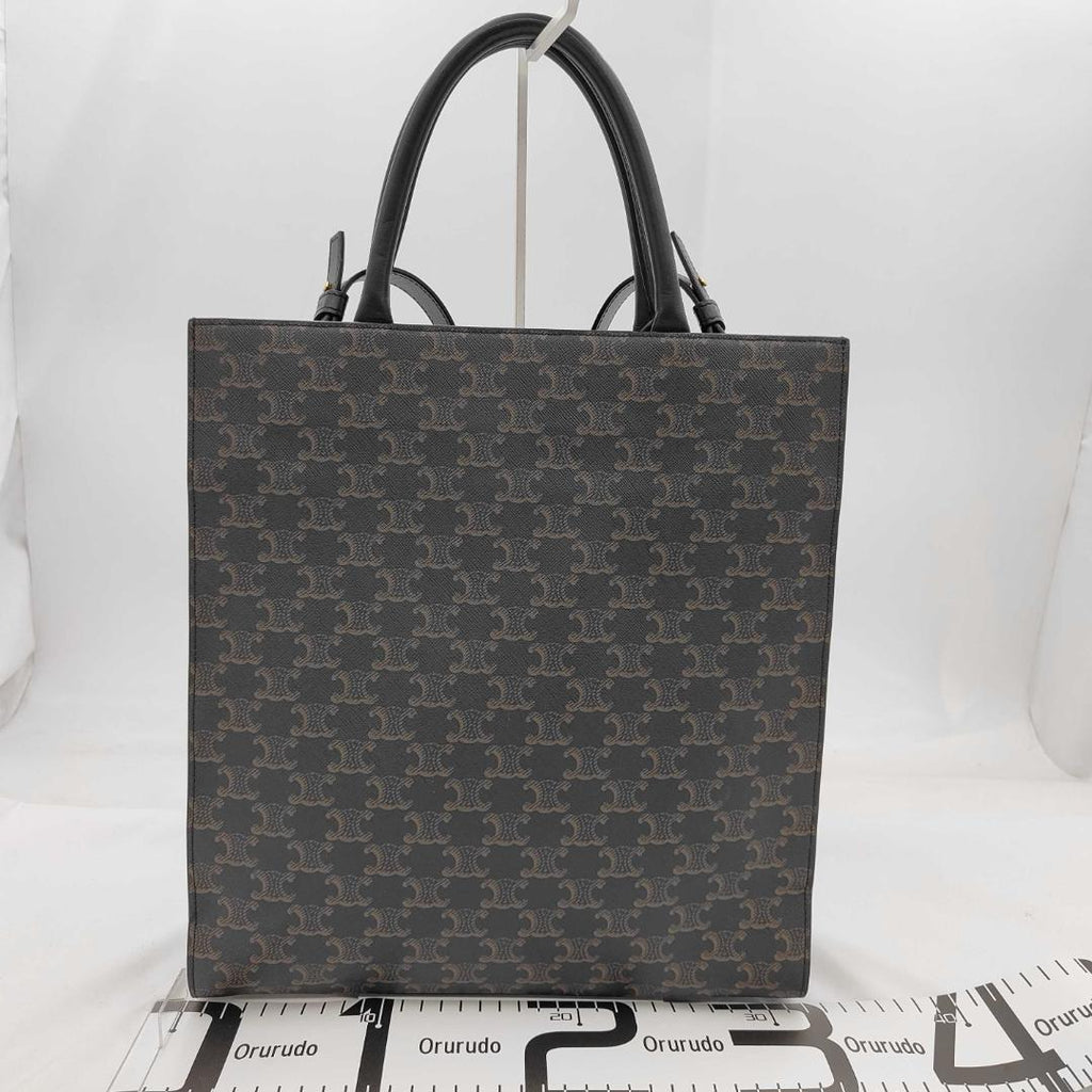 Celine Small Vertical Cabas 2-Way Black Macadam Tote — view 2
