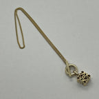 Loewe Anagram Pendant Necklace Gold Color — view 2