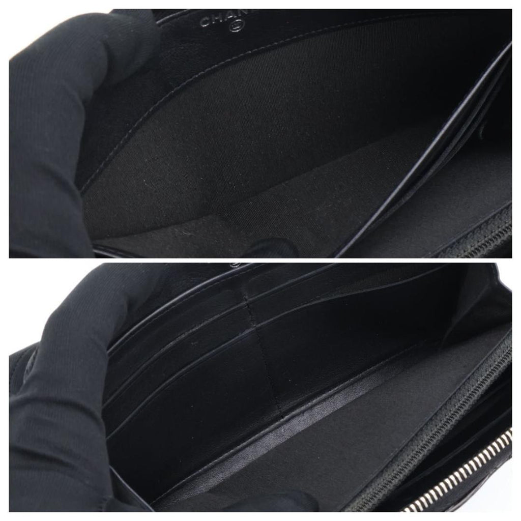 Chanel Quilted Brilliant Wallet Patent Black — view 3