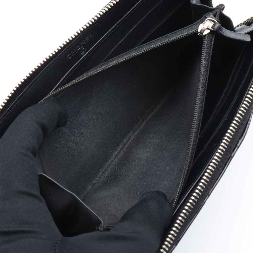 Chanel Quilted Brilliant Wallet Patent Black — view 4