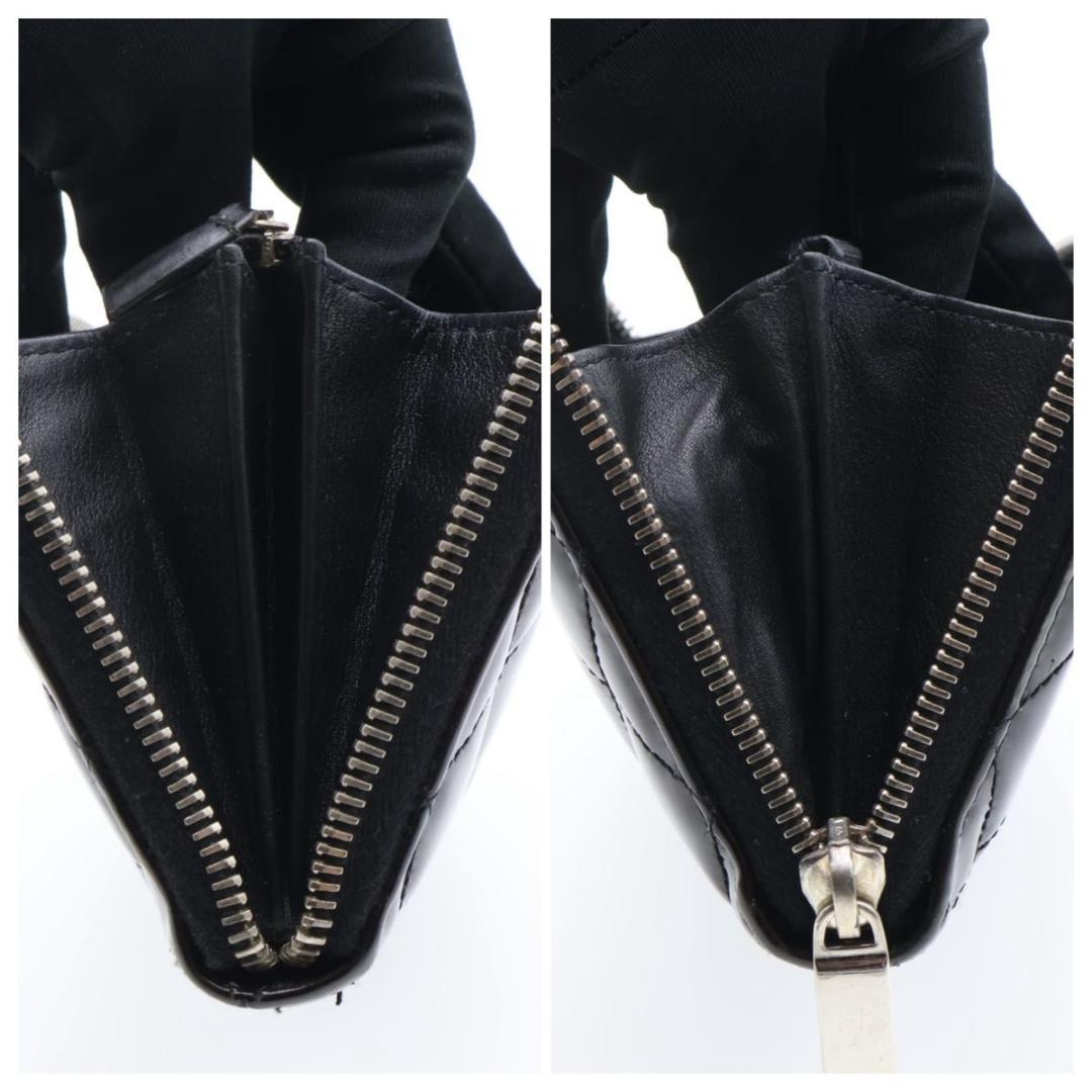 Chanel Quilted Brilliant Wallet Patent Black — view 6