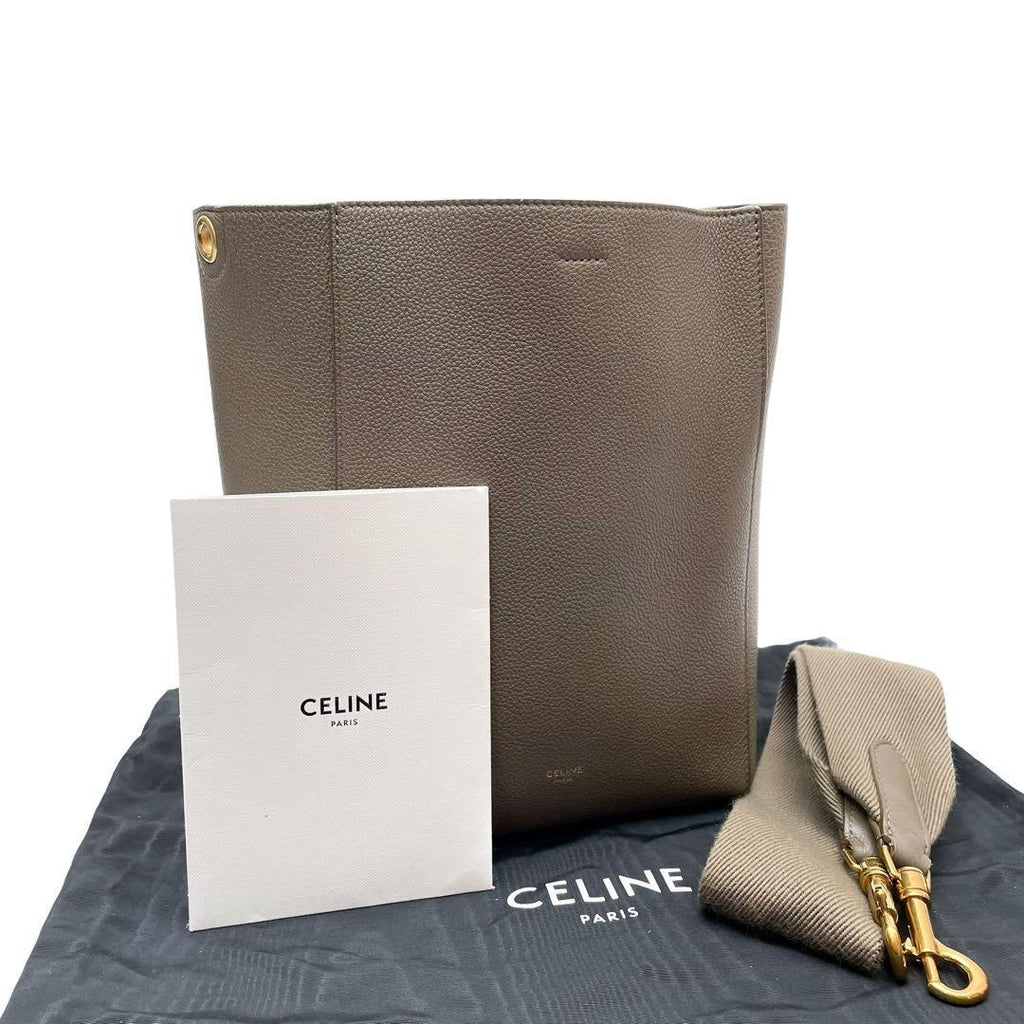 Celine Leather Sangles Bucket Small Shoulder