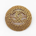 Chanel Brooch CC Logo Gold Circle