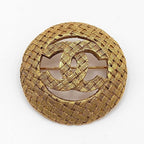 Chanel Brooch CC Logo Gold Circle