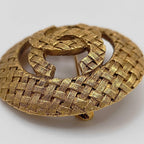 Chanel Brooch CC Logo Gold Circle — view 3