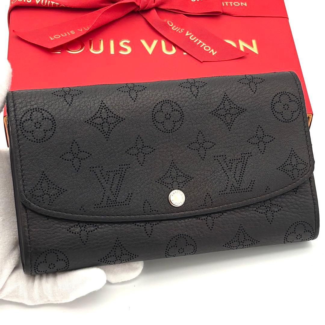 Louis Vuitton Wallet Portefeuille Iris Monogram Mahina Black
