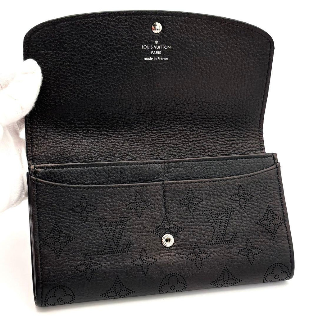 Louis Vuitton Wallet Portefeuille Iris Monogram Mahina Black — view 3