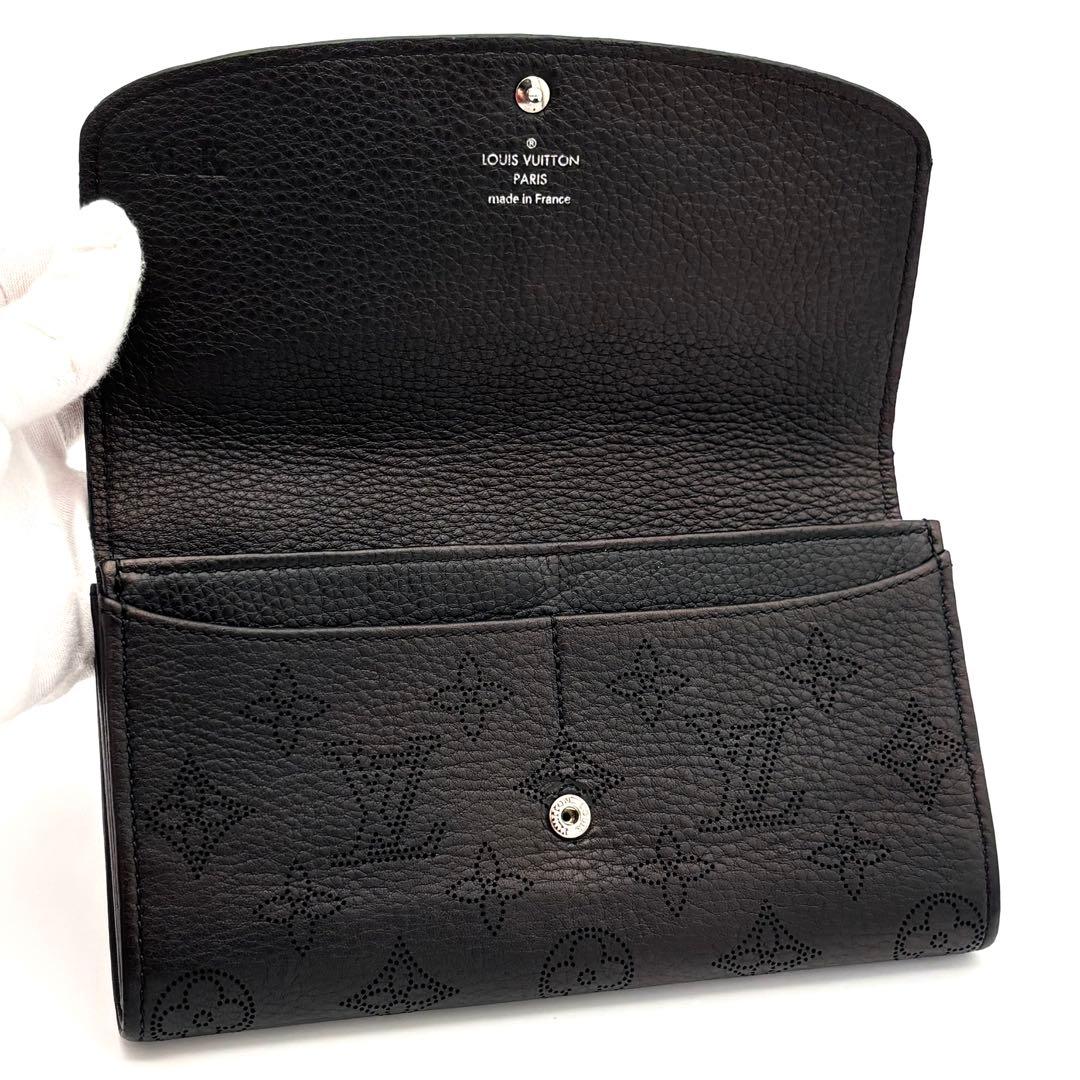 Louis Vuitton Wallet Portefeuille Iris Monogram Mahina Black — view 3