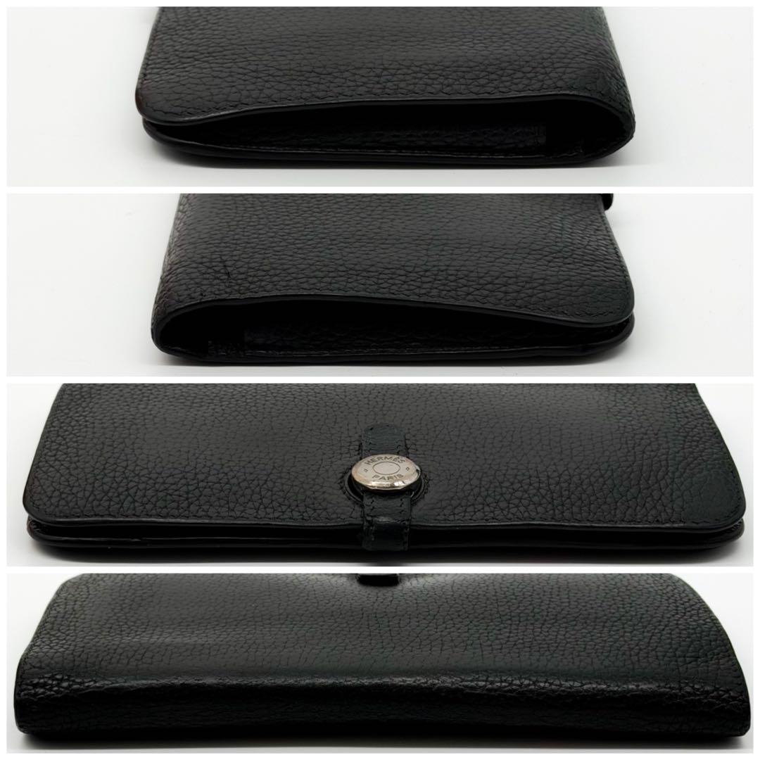 Hermes Dogon GM Duo Taurillon Clemence Silver Wallet — view 4