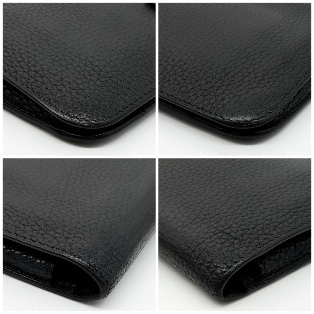 Hermes Dogon GM Duo Taurillon Clemence Silver Wallet — view 5