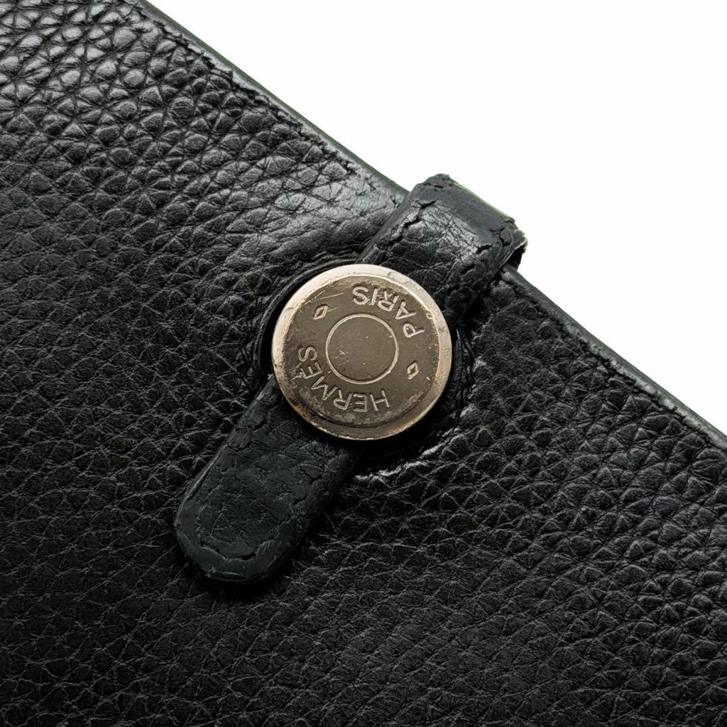 Hermes Dogon GM Duo Taurillon Clemence Silver Wallet — view 6