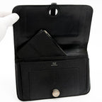 Hermes Dogon GM Duo Taurillon Clemence Silver Wallet — view 8