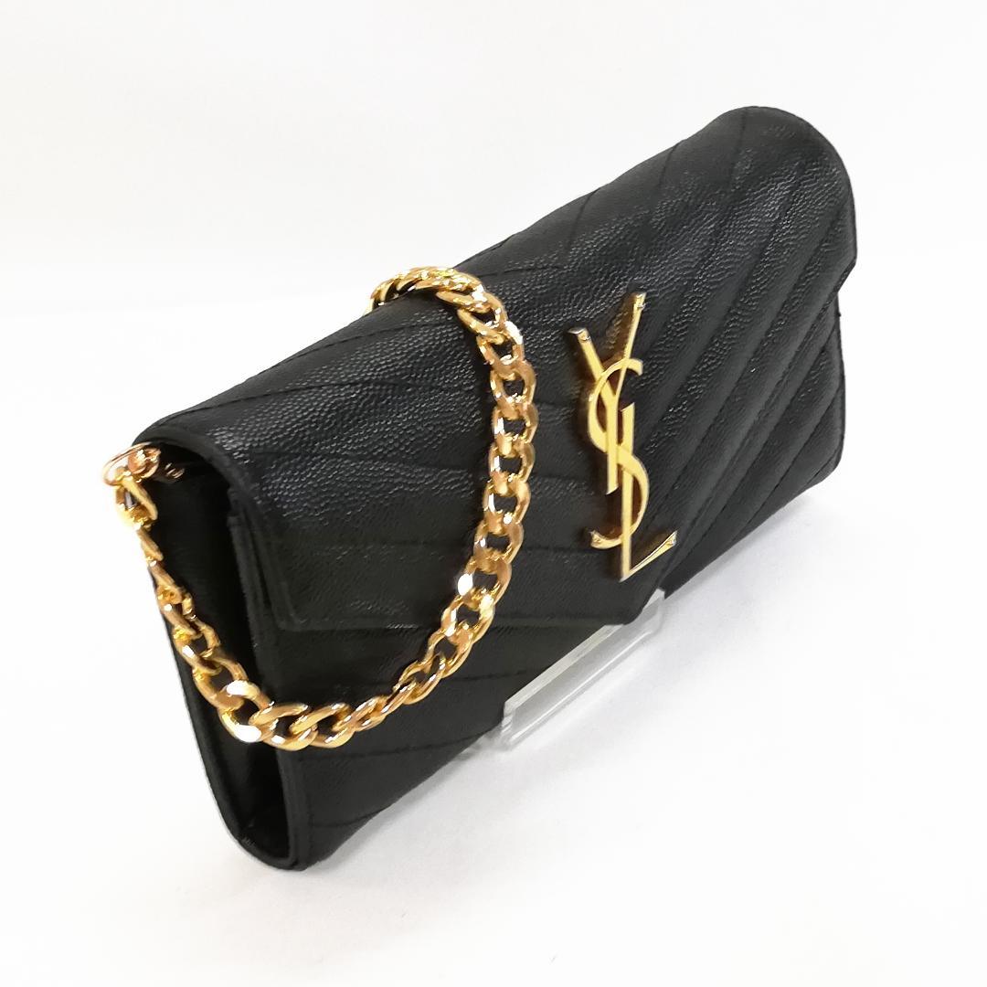 Saint Laurent Wallet Matelasse Stitch Flap — view 2