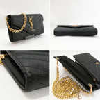 Saint Laurent Wallet Matelasse Stitch Flap — view 3