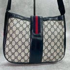 Gucci GG Sherry Line Shoulder Bag Navy Leather — view 3