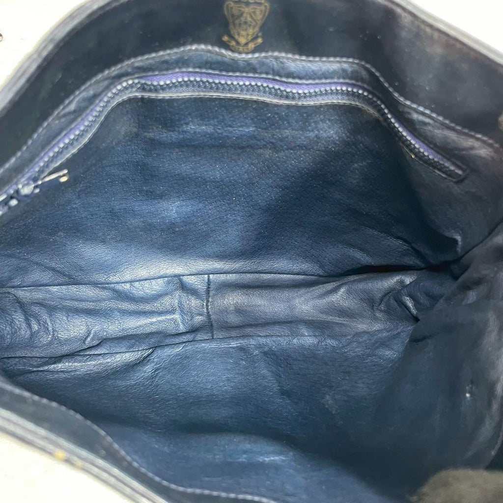 Gucci GG Sherry Line Shoulder Bag Navy Leather — view 5