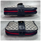 Gucci GG Sherry Line Shoulder Bag Navy Leather — view 9