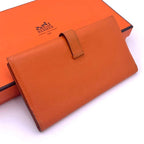 Hermes Bearn Classic Veau Epsom Wallet Orange — view 2