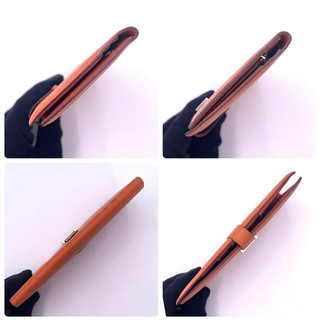 Hermes Bearn Classic Veau Epsom Wallet Orange — view 6