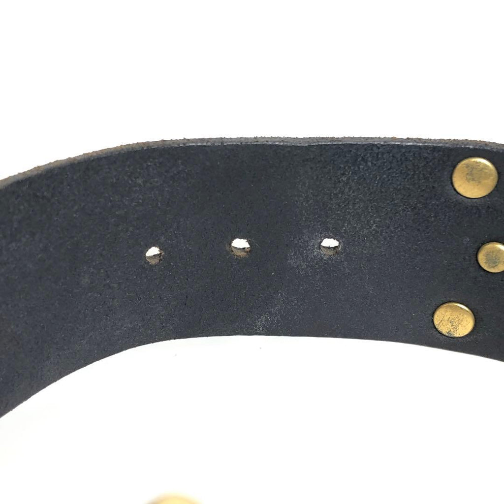 Gucci Leather Bracelet Cat Head Black Gold Hardware — view 7