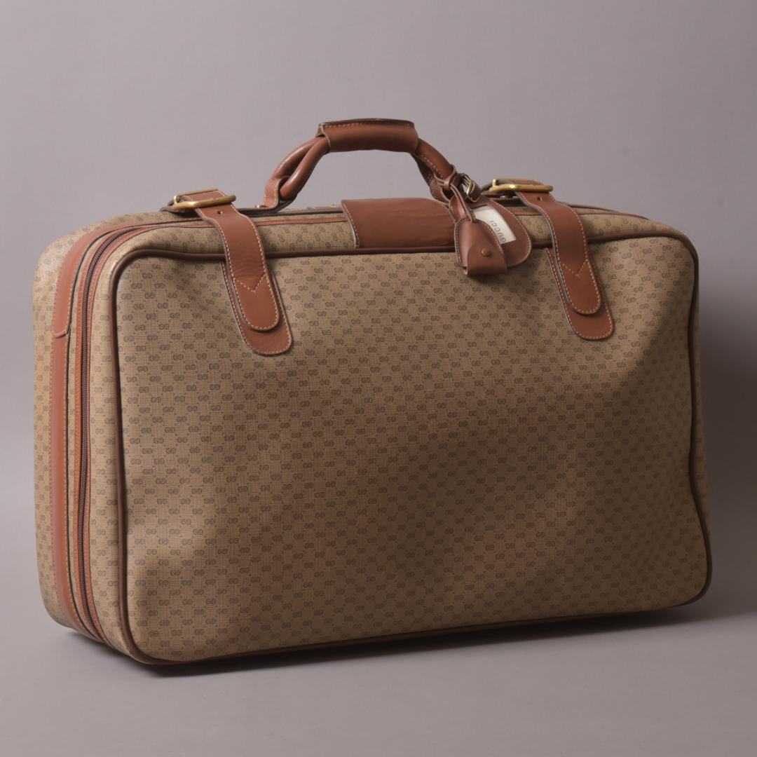 Gucci Vintage Micro GG Boston Bag Leather Brown — view 2