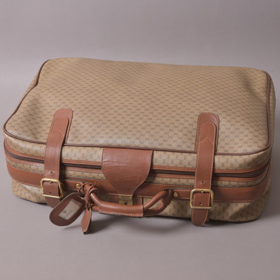 Gucci Vintage Micro GG Boston Bag Leather Brown — view 4