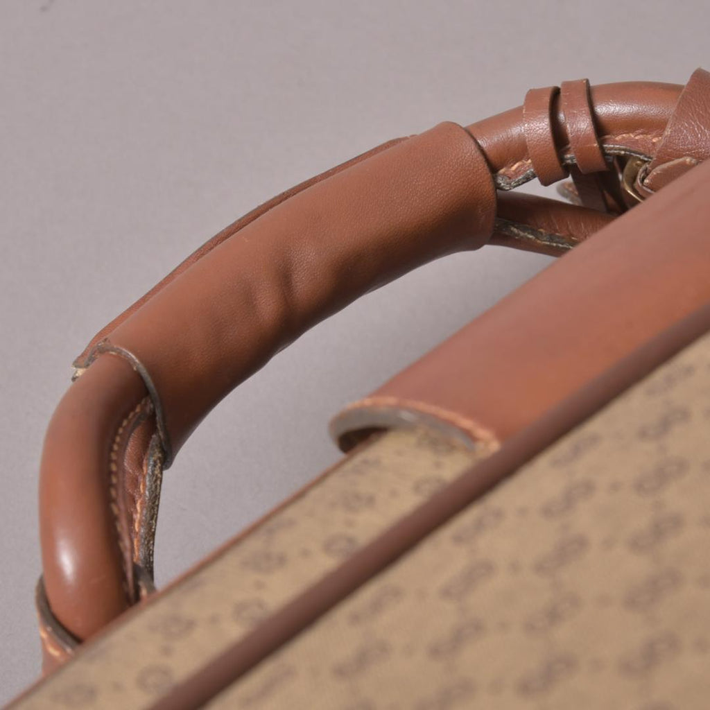 Gucci Vintage Micro GG Boston Bag Leather Brown — view 5