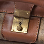 Gucci Vintage Micro GG Boston Bag Leather Brown — view 7