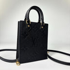 Louis Vuitton Empreinte Petit Sac Plat Shoulder Bag Black — view 3