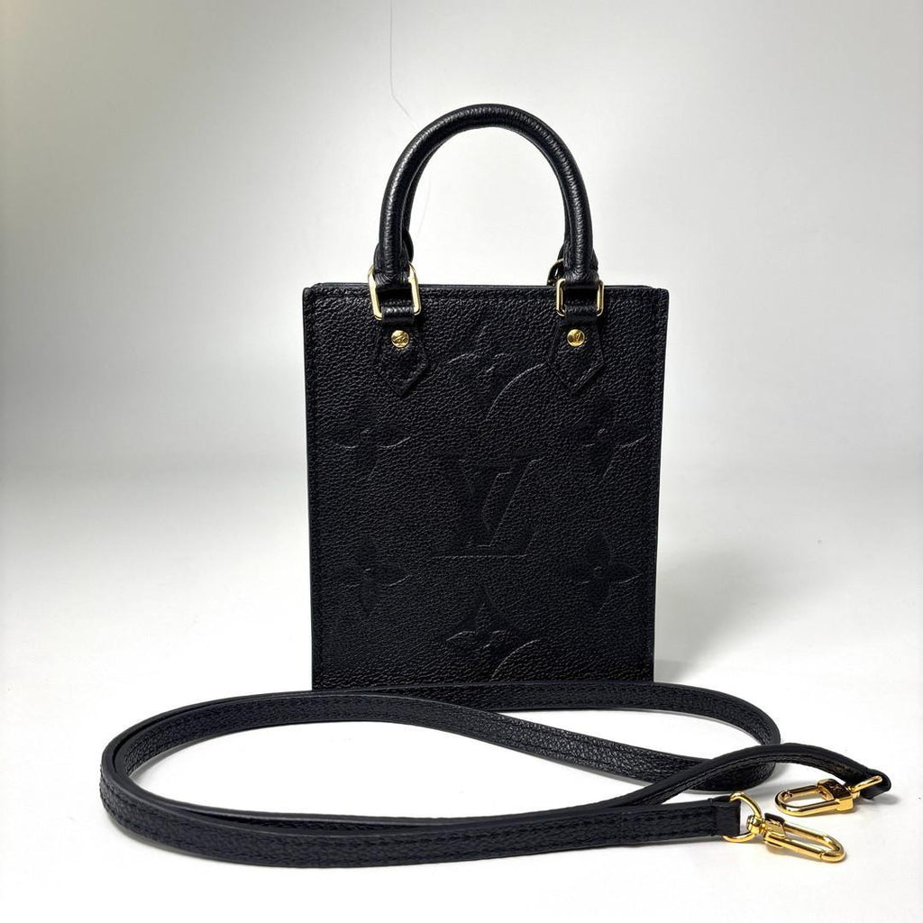 Louis Vuitton Empreinte Petit Sac Plat Shoulder Bag Black — view 5