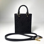 Louis Vuitton Empreinte Petit Sac Plat Shoulder Bag Black — view 5