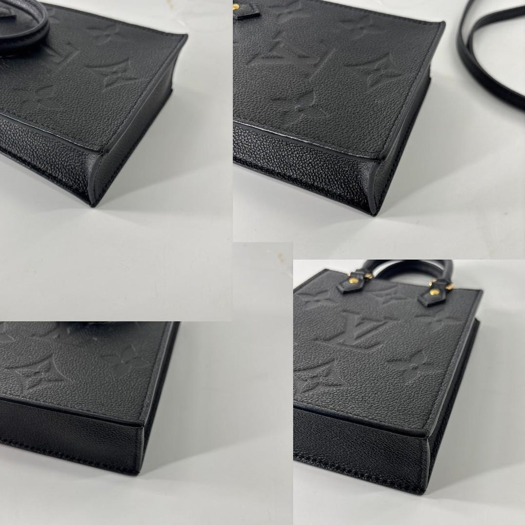 Louis Vuitton Empreinte Petit Sac Plat Shoulder Bag Black — view 7