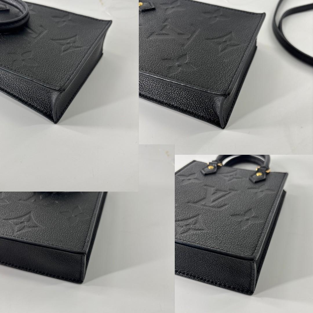 Louis Vuitton Empreinte Petit Sac Plat Shoulder Bag Black — view 7