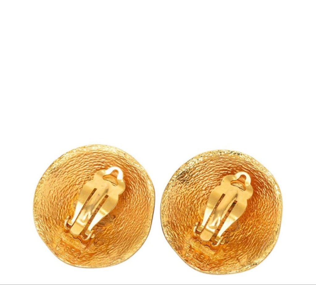 Chanel Vintage CC Logo Round Earrings — view 2