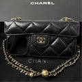 Chanel Quilted Chain Shoulder iPhone 15 Pro Case