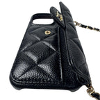 Chanel Quilted Chain Shoulder iPhone 15 Pro Case — view 4