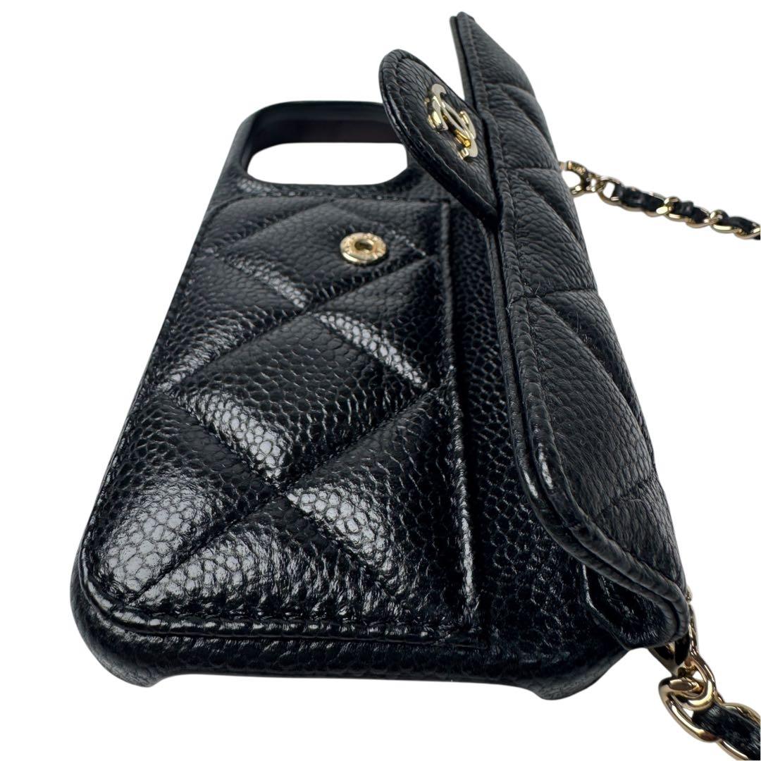 Chanel Quilted Chain Shoulder iPhone 15 Pro Case — view 4
