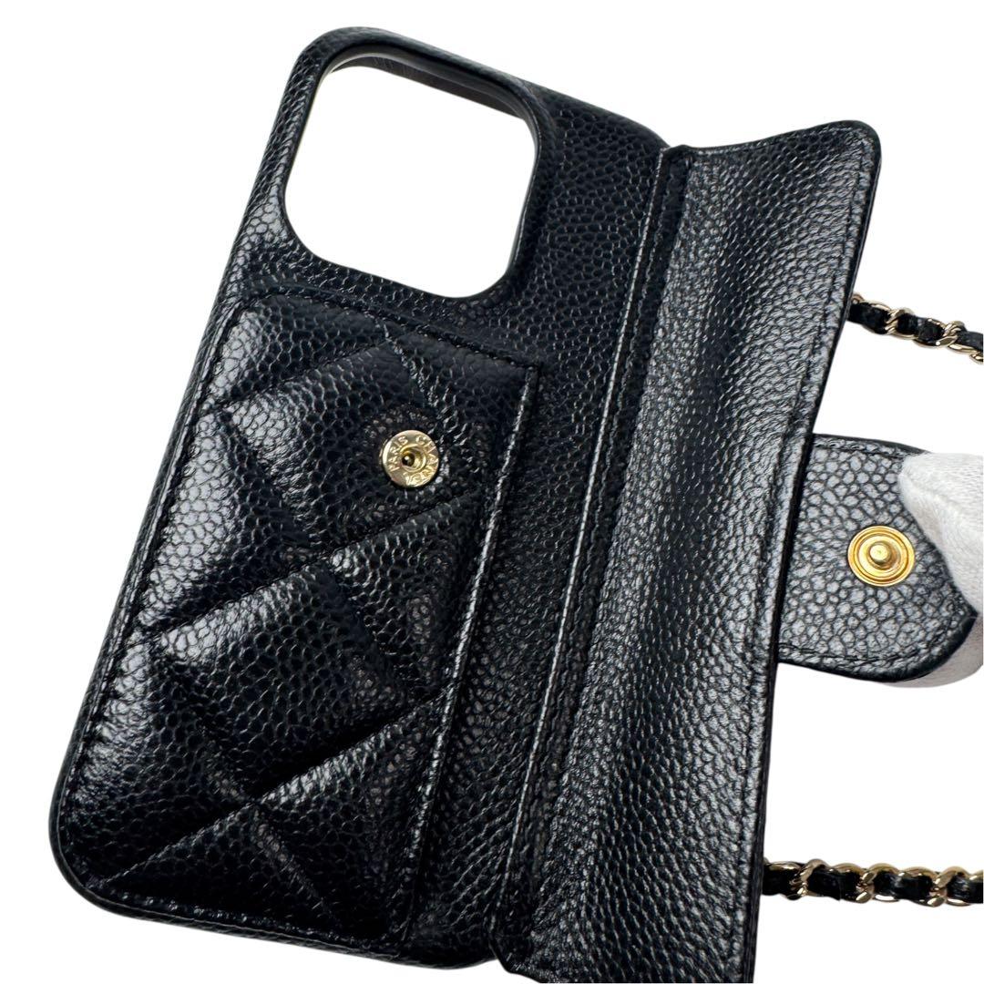 Chanel Quilted Chain Shoulder iPhone 15 Pro Case — view 5