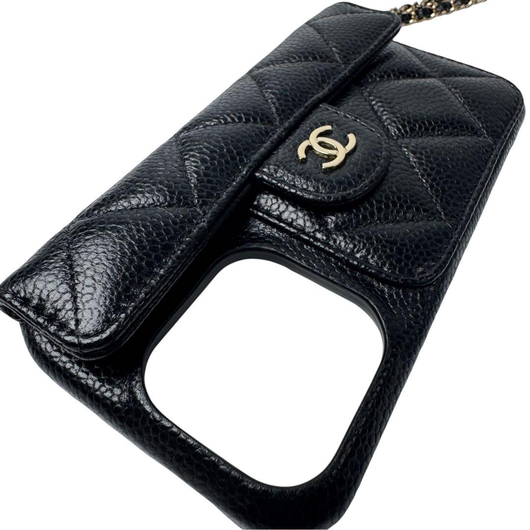 Chanel Quilted Chain Shoulder iPhone 15 Pro Case — view 6