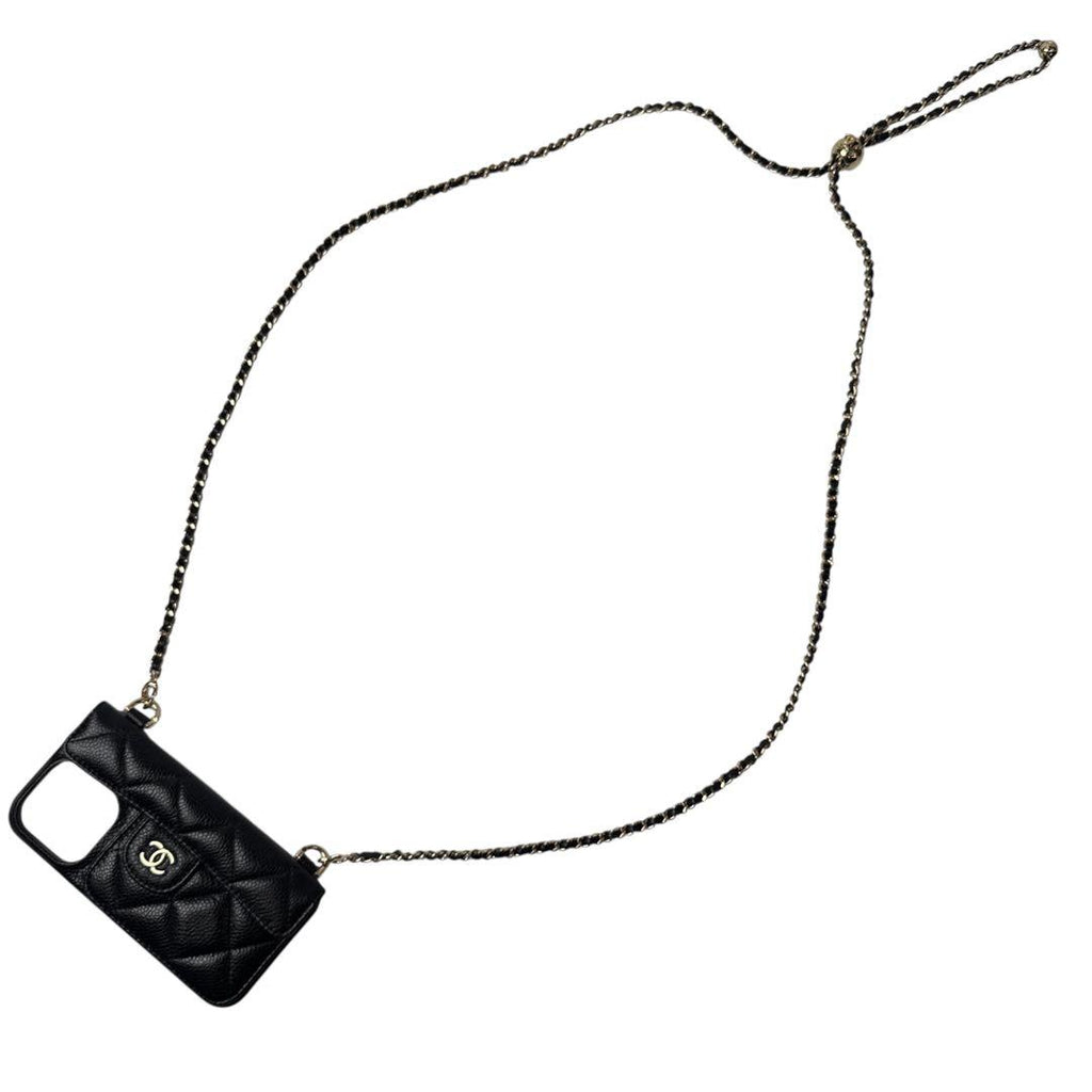 Chanel Quilted Chain Shoulder iPhone 15 Pro Case — view 8