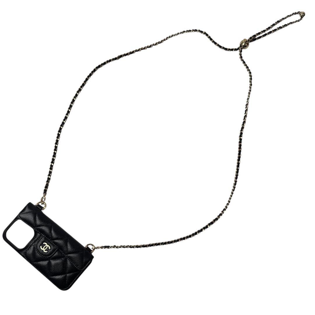 Chanel Quilted Chain Shoulder iPhone 15 Pro Case — view 8