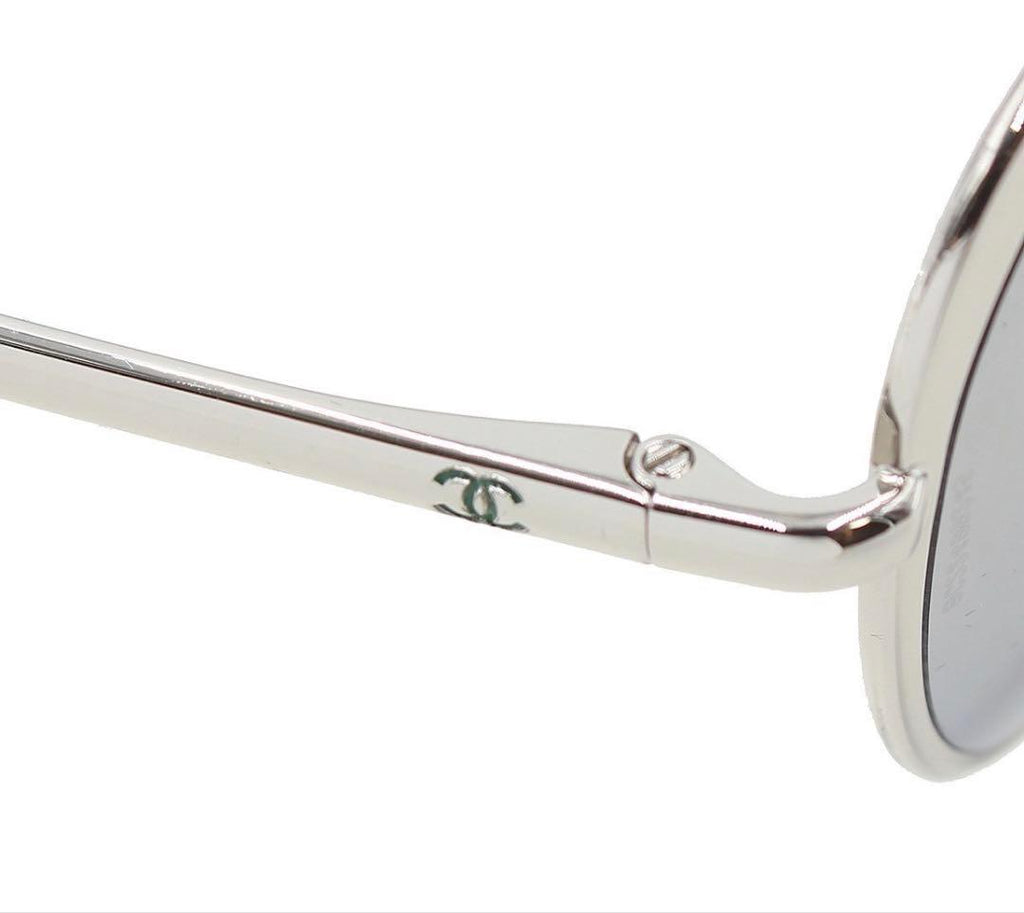 Chanel CC Logo Round Sunglasses Eyewear — view 7