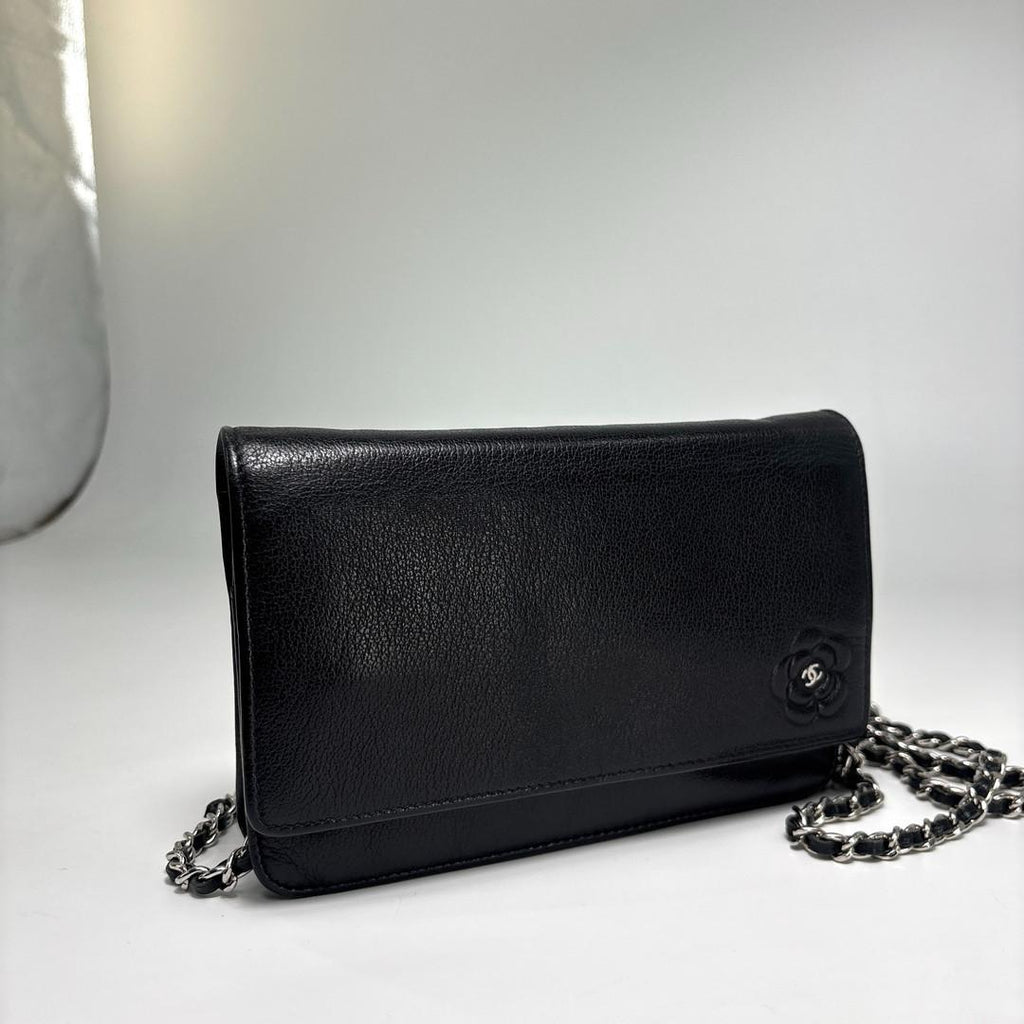 Chanel Camellia Leather Chain Wallet Shoulder — view 3