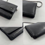 Chanel Camellia Leather Chain Wallet Shoulder — view 8