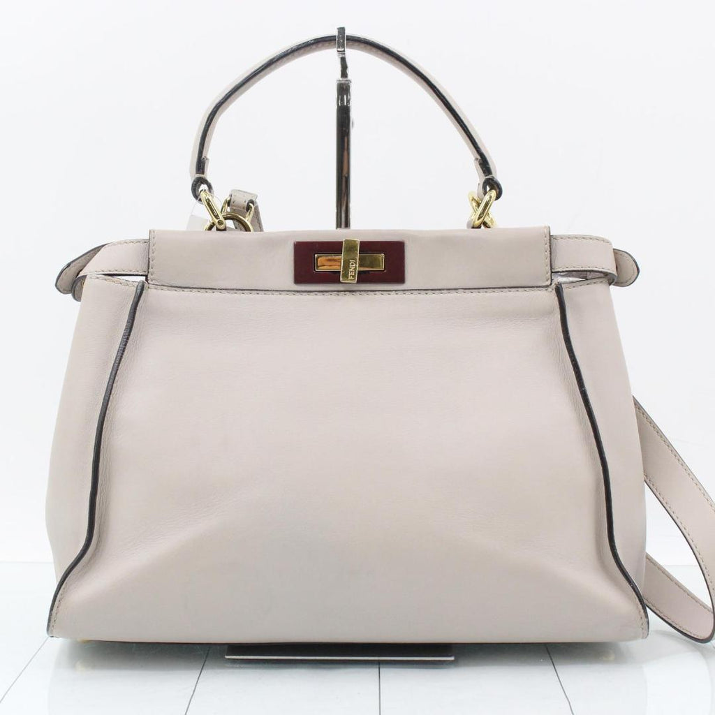 Fendi Peekaboo 2-Way Medium Greige Bag