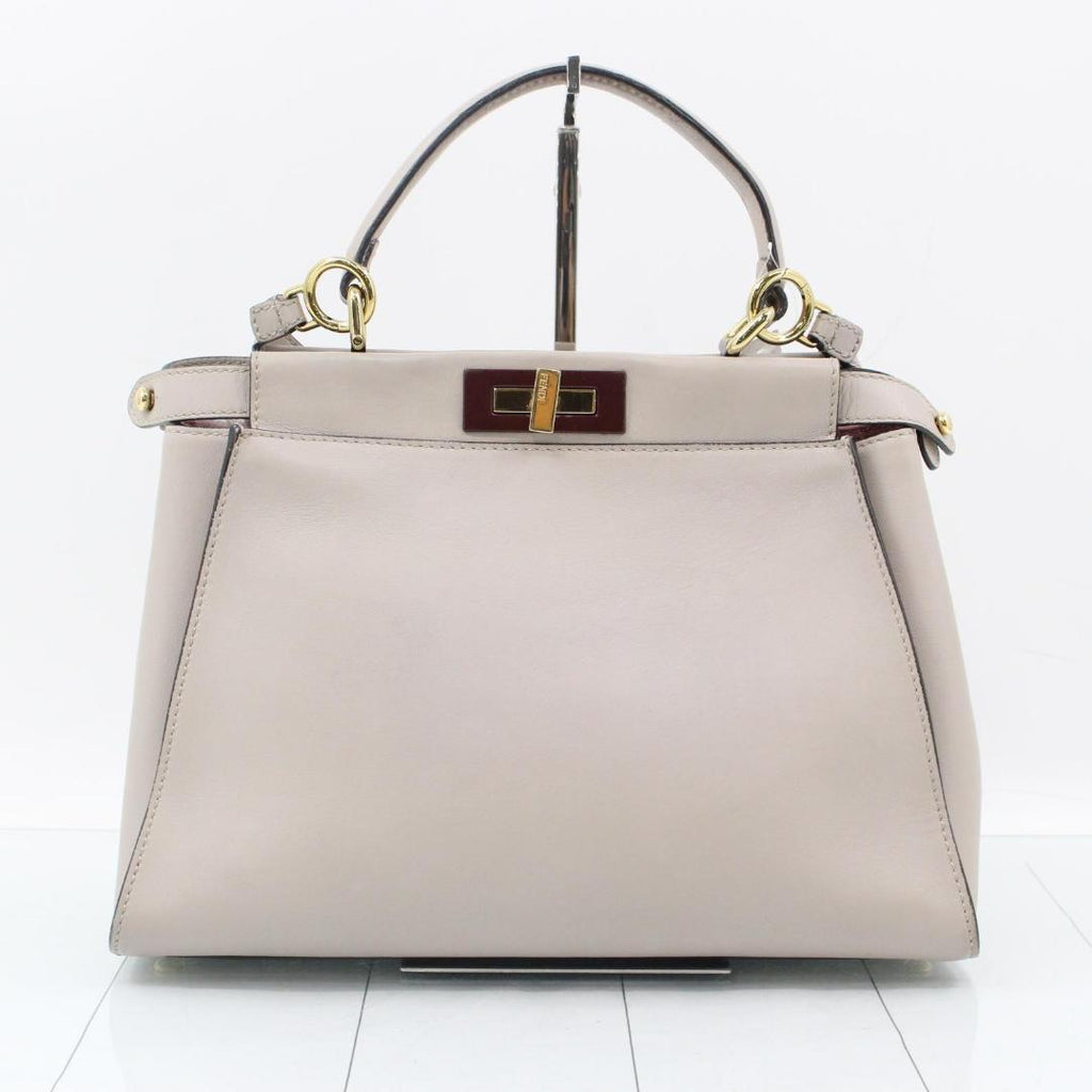 Fendi Peekaboo 2-Way Medium Greige Bag — view 2