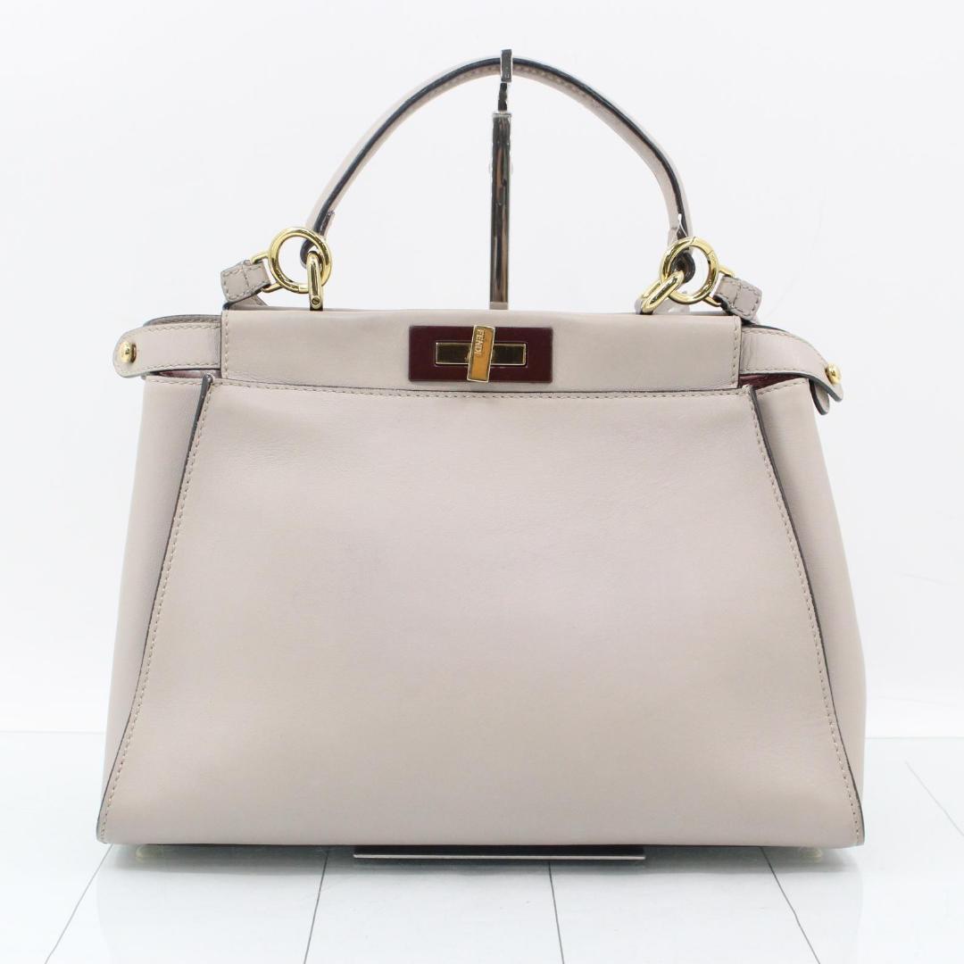 Fendi Peekaboo 2-Way Medium Greige Bag — view 2