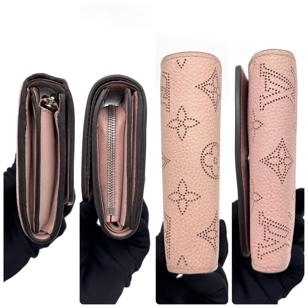 Louis Vuitton Monogram Mahina Portefeuille Iris Compact Magnolia Wallet — view 6