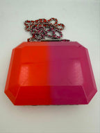 Chanel Acrylic Bicolor Flap Bag Pink — view 7