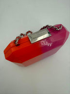 Chanel Acrylic Bicolor Flap Bag Pink — view 8